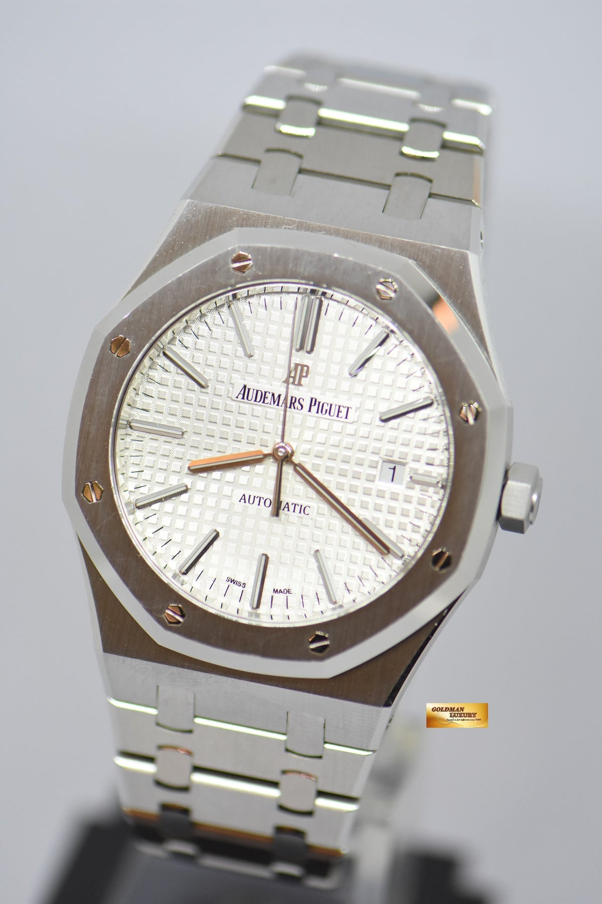 [SOLD] AUDEMARS PIGUET ROYAL OAK 41mm STEEL IN BRACELET WHITE AUTOMATIC 15400ST (MINT) (UNPOLISHED)