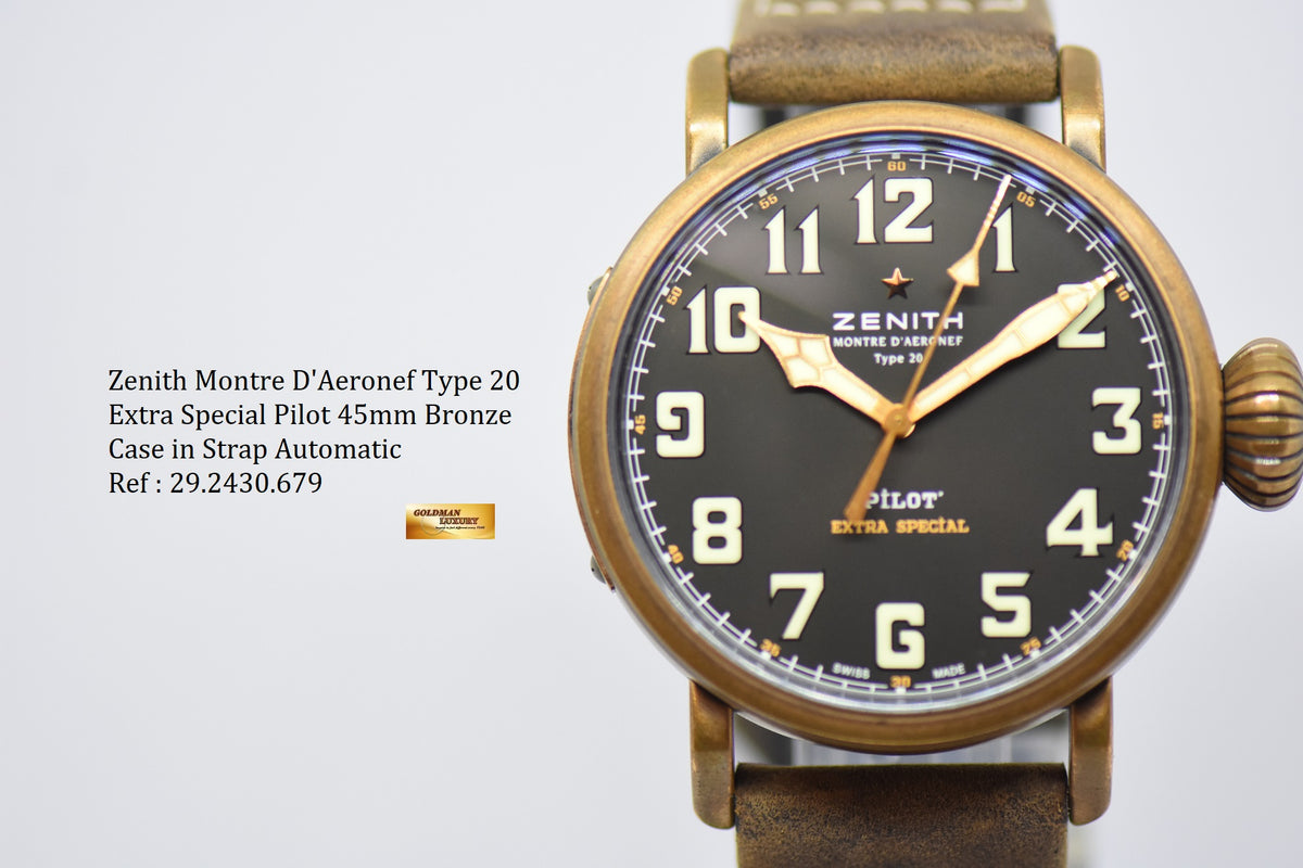 [SOLD] ZENITH PILOT TYPE 20 EXTRA SPECIAL 45mm BRONZE AUTOMATIC 29.2430.679 (MINT)
