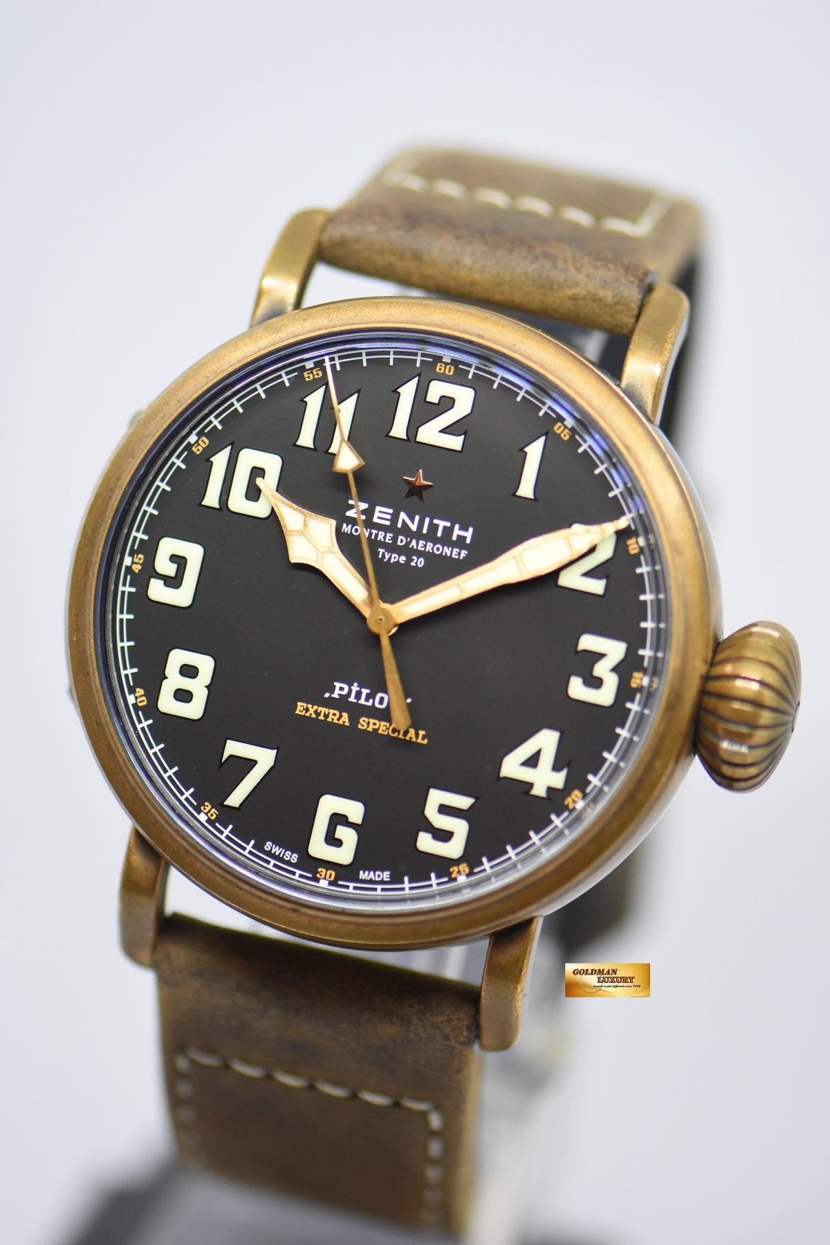 [SOLD] ZENITH PILOT TYPE 20 EXTRA SPECIAL 45mm BRONZE AUTOMATIC 29.2430.679 (MINT)