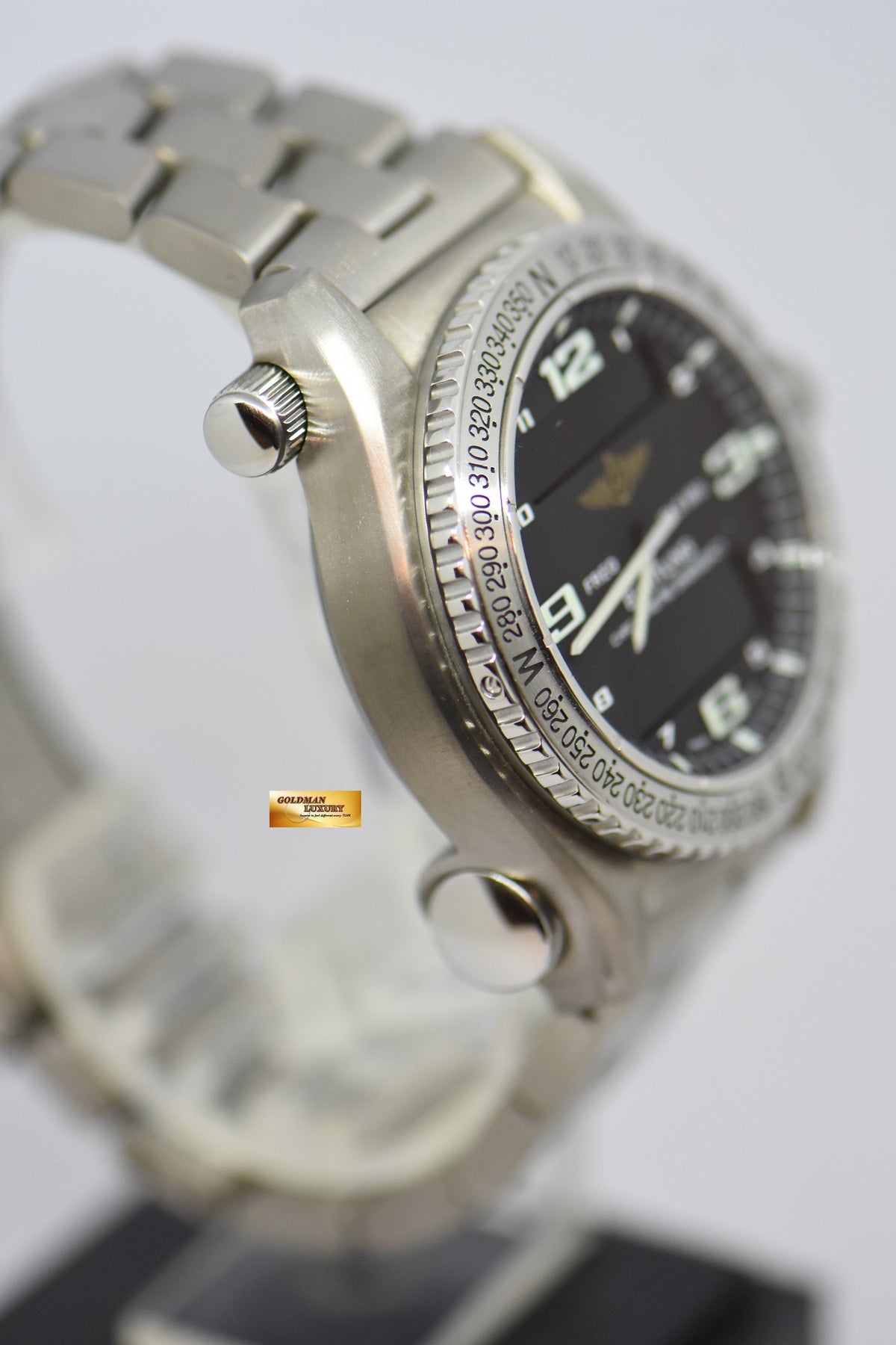 [SOLD] BREITLING EMERGENCY TITANIUM MEN’S MULTI-FUNCTIONAL SUPERQUARTZ E76321 (MINT)