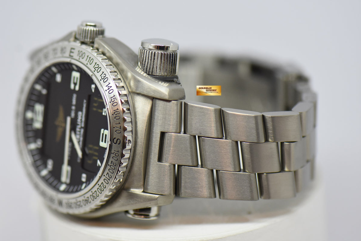 [SOLD] BREITLING EMERGENCY TITANIUM MEN’S MULTI-FUNCTIONAL SUPERQUARTZ E76321 (MINT)