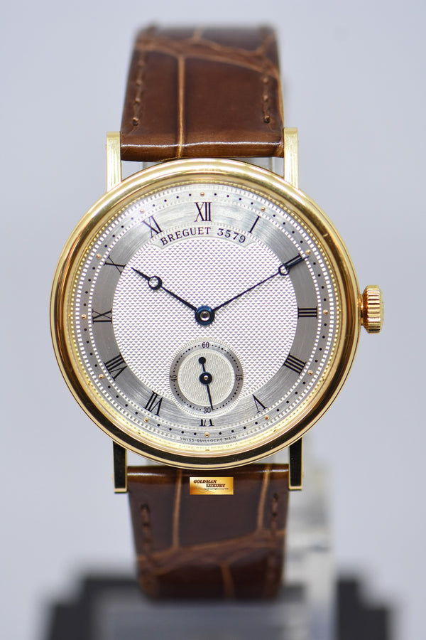 [SOLD] BREGUET CLASSIQUE 35mm SUB-SEC 18K YELLOW GOLD MANUAL WINDING w/ POWER RESERVE 5907 (NEAR MINT)