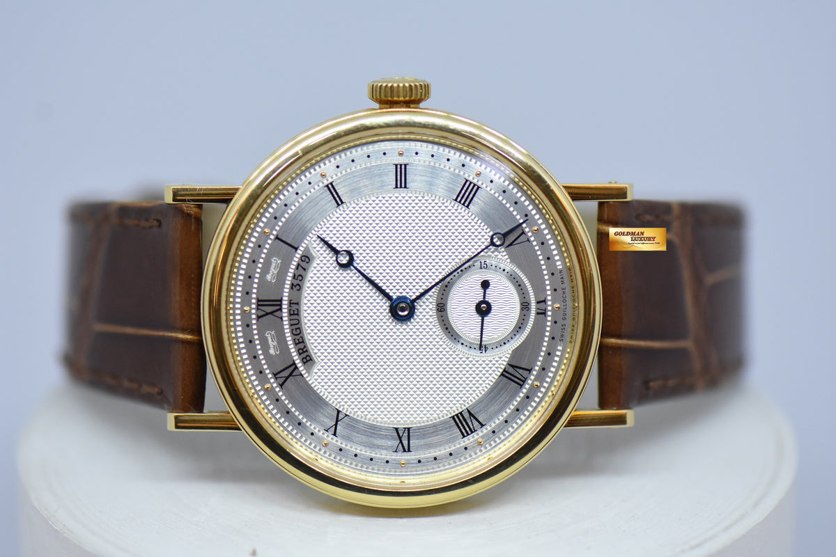 [SOLD] BREGUET CLASSIQUE 35mm SUB-SEC 18K YELLOW GOLD MANUAL WINDING w/ POWER RESERVE 5907 (NEAR MINT)