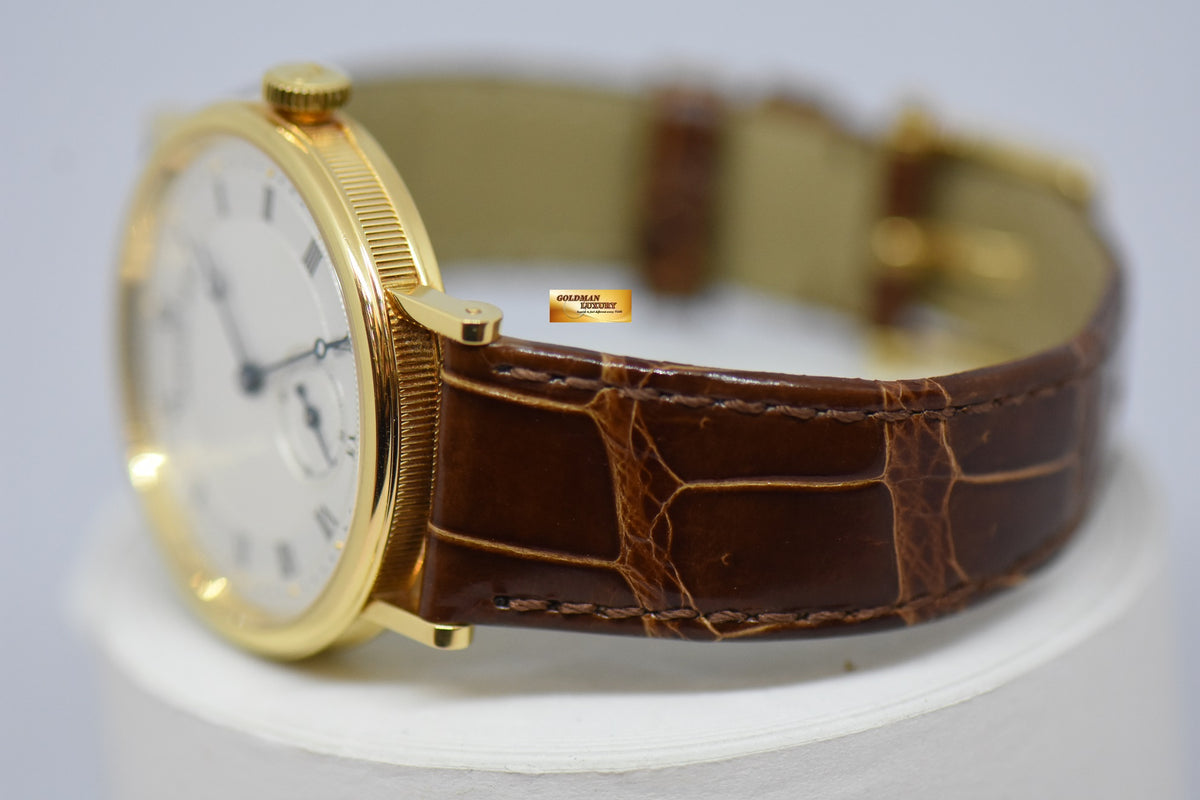 [SOLD] BREGUET CLASSIQUE 35mm SUB-SEC 18K YELLOW GOLD MANUAL WINDING w/ POWER RESERVE 5907 (NEAR MINT)