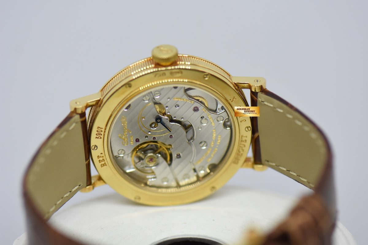 [SOLD] BREGUET CLASSIQUE 35mm SUB-SEC 18K YELLOW GOLD MANUAL WINDING w/ POWER RESERVE 5907 (NEAR MINT)