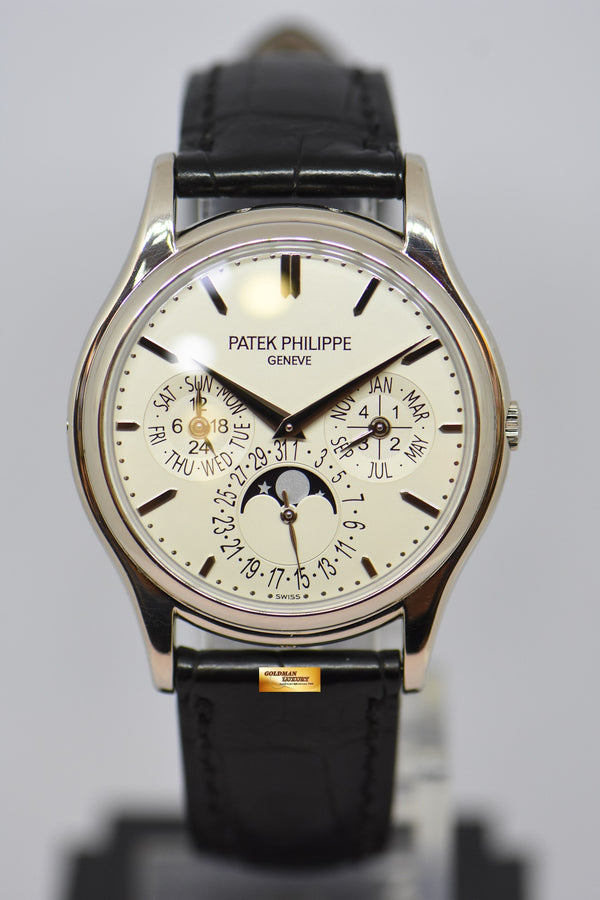 [SOLD] PATEK PHILIPPE PERPETUAL CALENDAR MOONPHASE 37mm 18K WHITE GOLD 5140G (MINT)