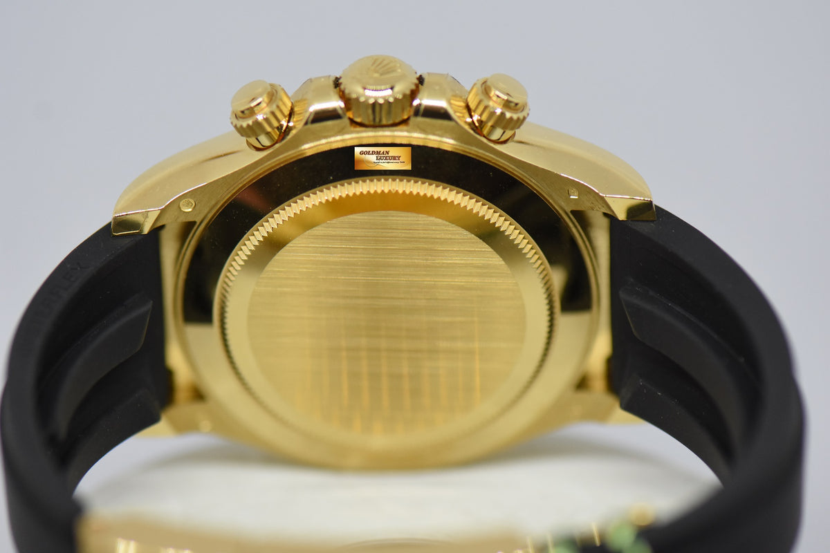 [SOLD] ROLEX OYSTER PERPETUAL DAYTONA YELLOW GOLD IN RUBBER STRAP MOP DIAMOND DIAL 116518LN (NEW-UNWORN)