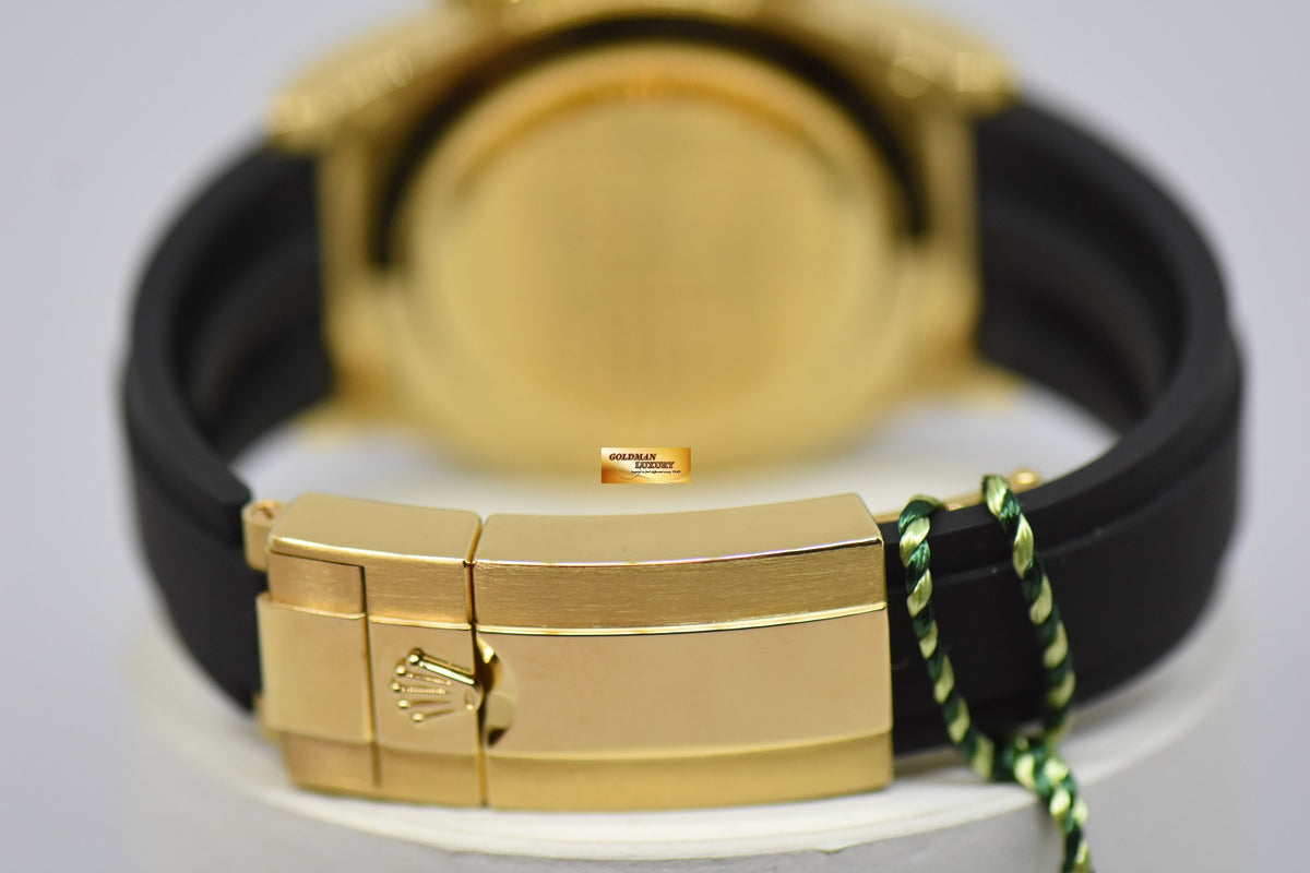 [SOLD] ROLEX OYSTER PERPETUAL DAYTONA YELLOW GOLD IN RUBBER STRAP MOP DIAMOND DIAL 116518LN (NEW-UNWORN)