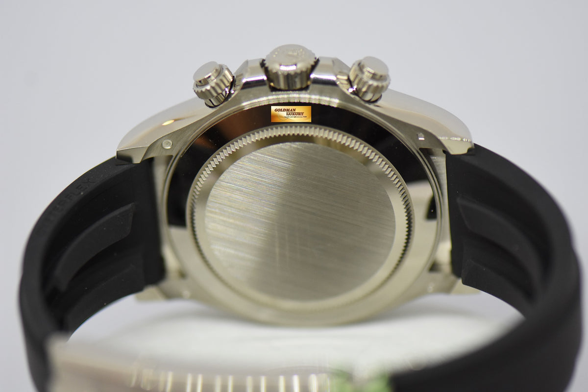 [SOLD] ROLEX OYSTER PERPETUAL DAYTONA WHITE GOLD IN RUBBER STRAP BLACK DIAMOND DIAL 116519LN (NEW-UNWORN)