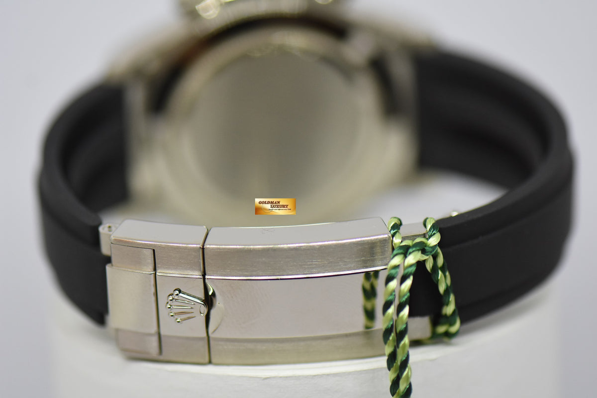 [SOLD] ROLEX OYSTER PERPETUAL DAYTONA WHITE GOLD IN RUBBER STRAP BLACK DIAMOND DIAL 116519LN (NEW-UNWORN)