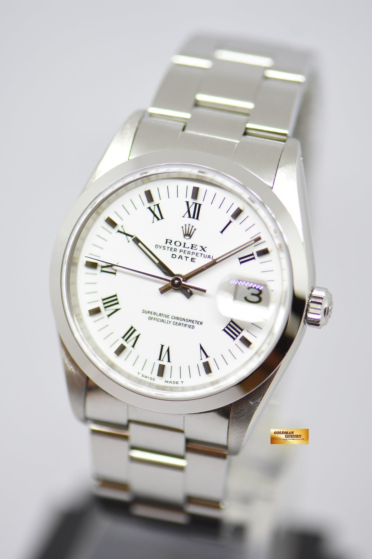 [SOLD] ROLEX OYSTER PERPETUAL DATE 34mm STEEL WHITE 15200 (MINT)