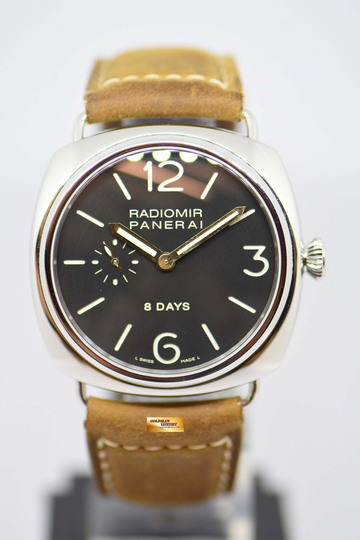[SOLD] PANERAI RADIOMIR 8 DAYS 45mm (JLC-BASED MVT) MANUAL WINDING PAM 190 (MINT)