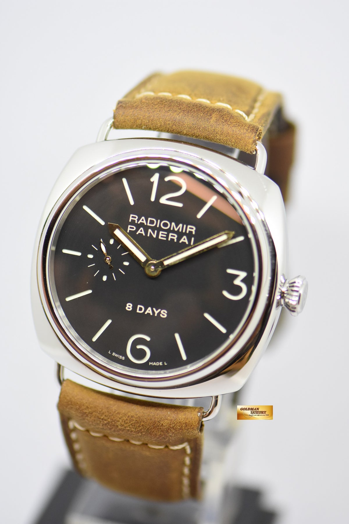 [SOLD] PANERAI RADIOMIR 8 DAYS 45mm (JLC-BASED MVT) MANUAL WINDING PAM 190 (MINT)