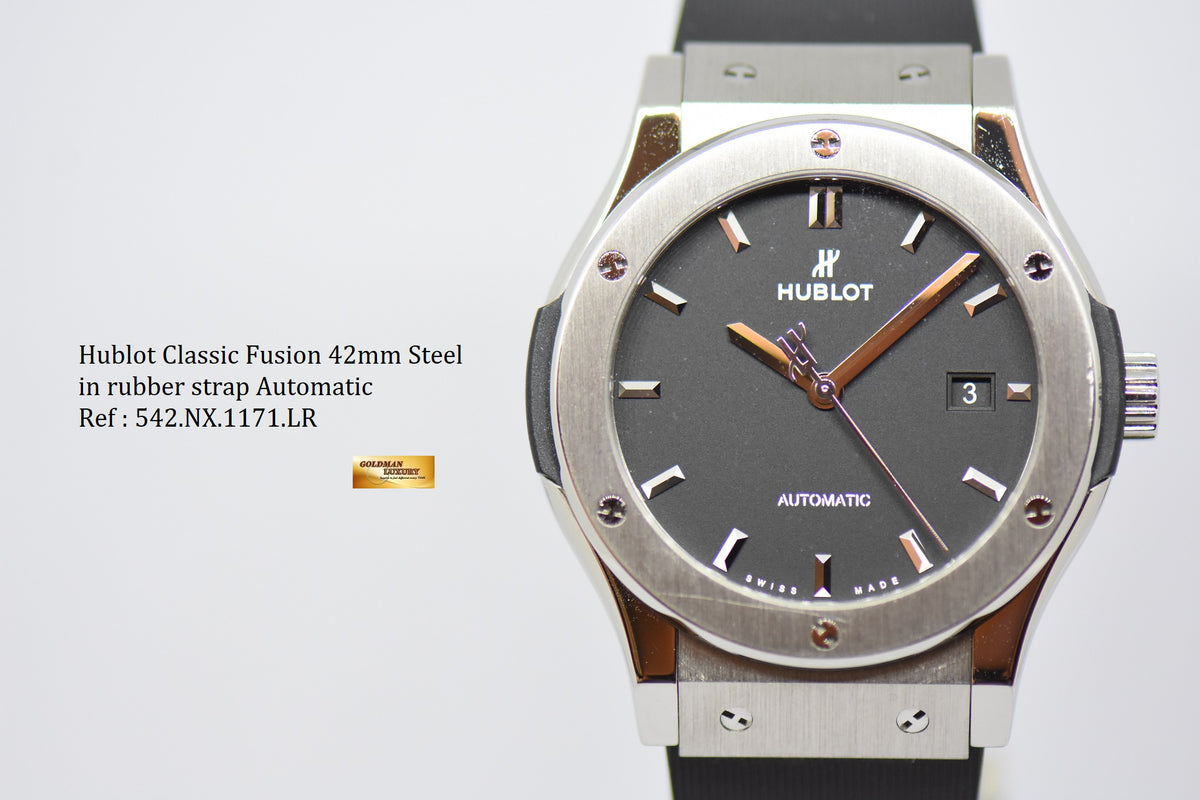 [SOLD] HUBLOT CLASSIC FUSION 38mm BLACK AUTOMATIC 542.NX.1171.LR (NEAR MINT)