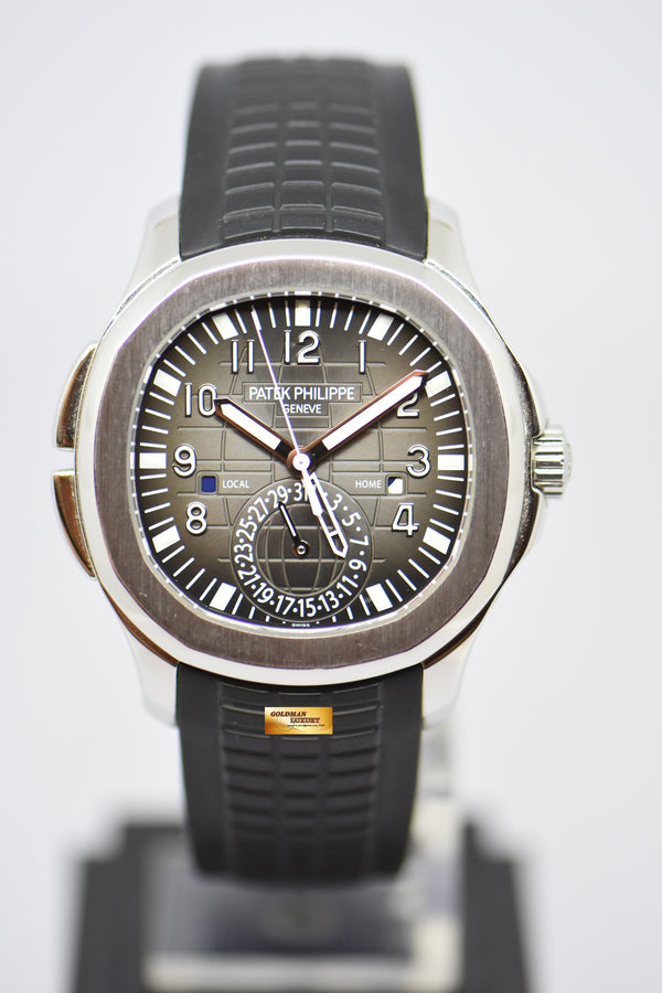 [SOLD] PATEK PHILIPPE AQUANAUT TRAVEL TIME 40.8mm STEEL IN RUBBER 5164A AUTOMATIC (MINT)