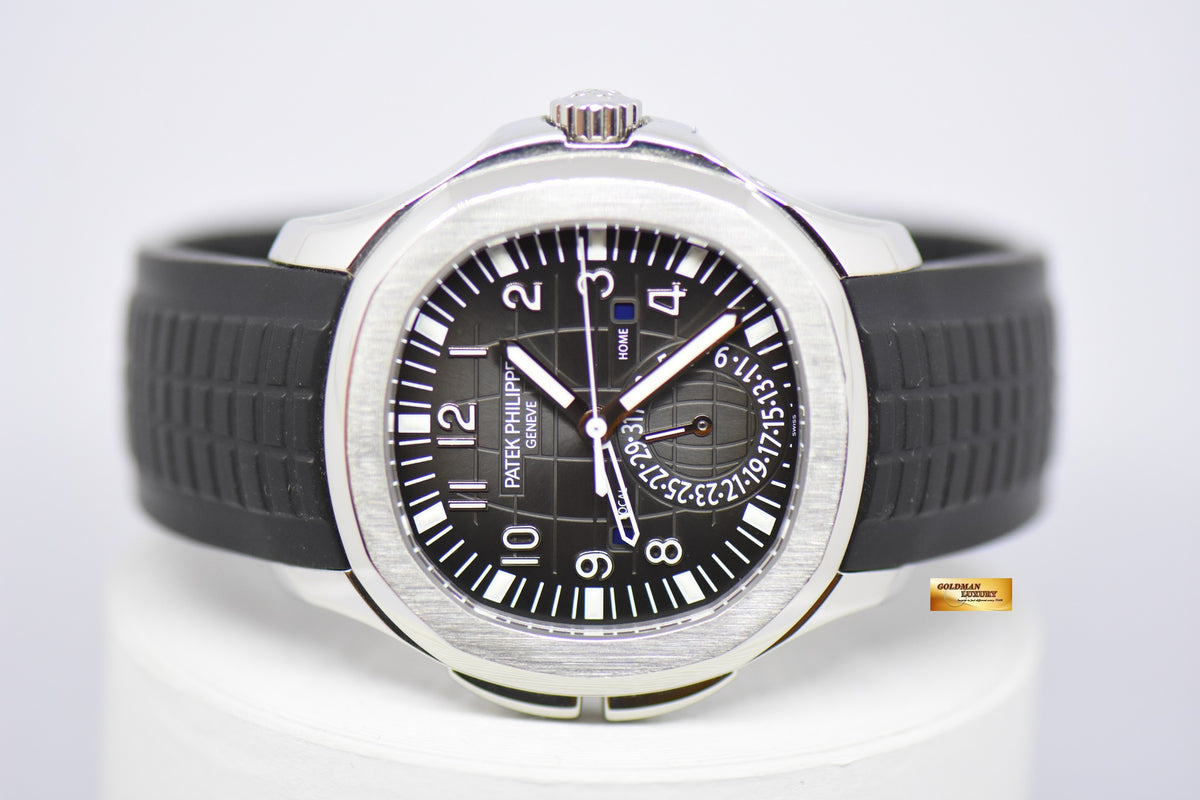 [SOLD] PATEK PHILIPPE AQUANAUT TRAVEL TIME 40.8mm STEEL IN RUBBER 5164A AUTOMATIC (MINT)