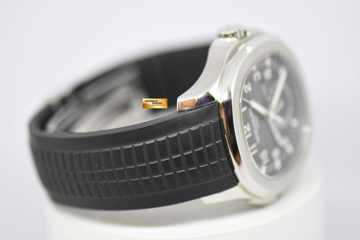 [SOLD] PATEK PHILIPPE AQUANAUT TRAVEL TIME 40.8mm STEEL IN RUBBER 5164A AUTOMATIC (MINT)