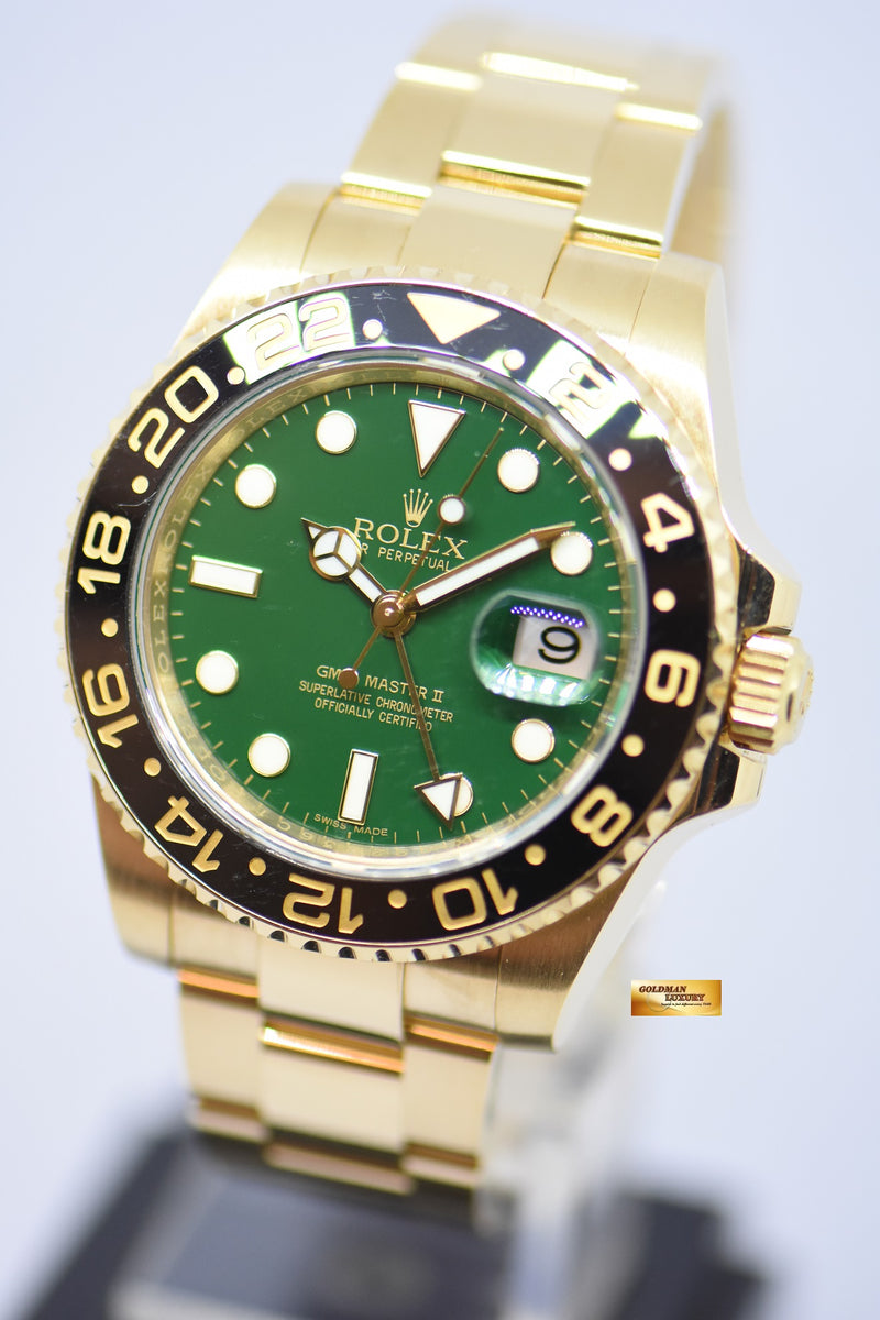 Rolex GMT MASTER II Gold & Stainless Steel 2 tones Green Hulk Dial MINT -  Upper Watches