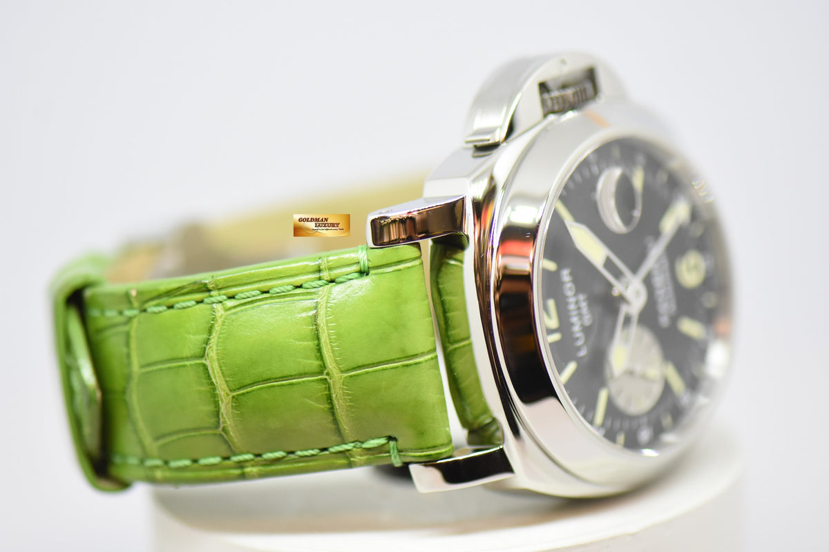 [SOLD] PANERAI LUMINOR MARINA GMT 44mm STEEL IN LEATHER AUTOMATIC PAM 88 (MINT)