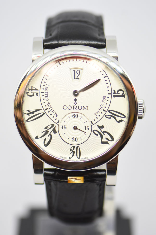[SOLD] CORUM JUMPING HOUR 42mm STEEL IN LEATHER AUTOMATIC LIMITED EDITION OF 300 (NEAR MINT)