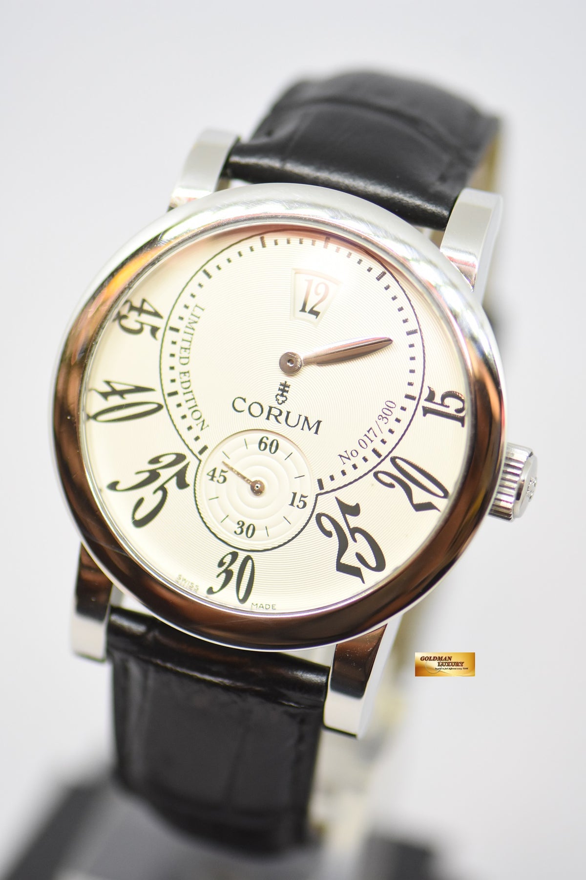 [SOLD] CORUM JUMPING HOUR 42mm STEEL IN LEATHER AUTOMATIC LIMITED EDITION OF 300 (NEAR MINT)