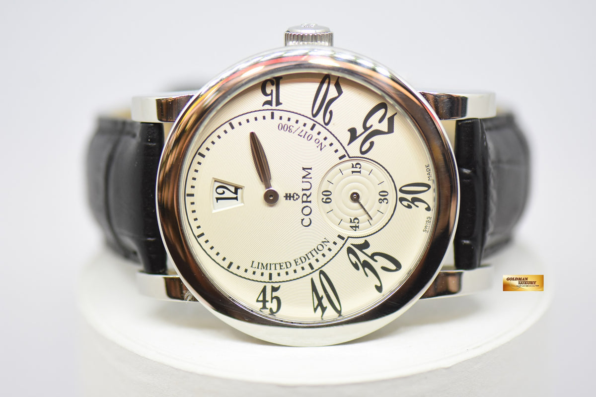 [SOLD] CORUM JUMPING HOUR 42mm STEEL IN LEATHER AUTOMATIC LIMITED EDITION OF 300 (NEAR MINT)