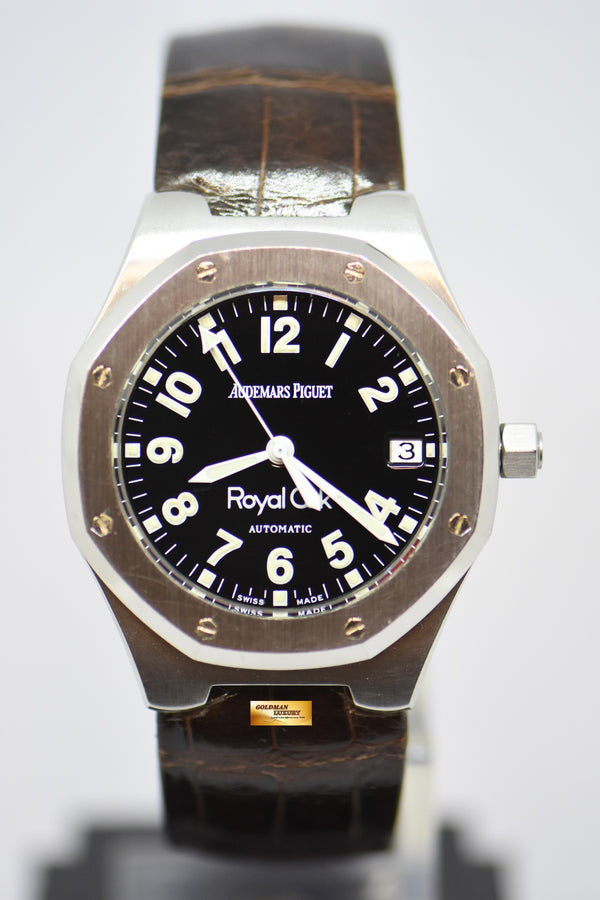 [SOLD] AUDEMARS PIGUET ROYAL OAK 36mm MILITARY DIAL IN LEATHER AUTOMATIC 14800ST (NEAR MINT)