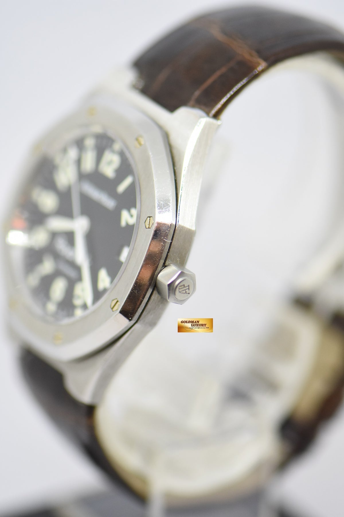 [SOLD] AUDEMARS PIGUET ROYAL OAK 36mm MILITARY DIAL IN LEATHER AUTOMATIC 14800ST (NEAR MINT)