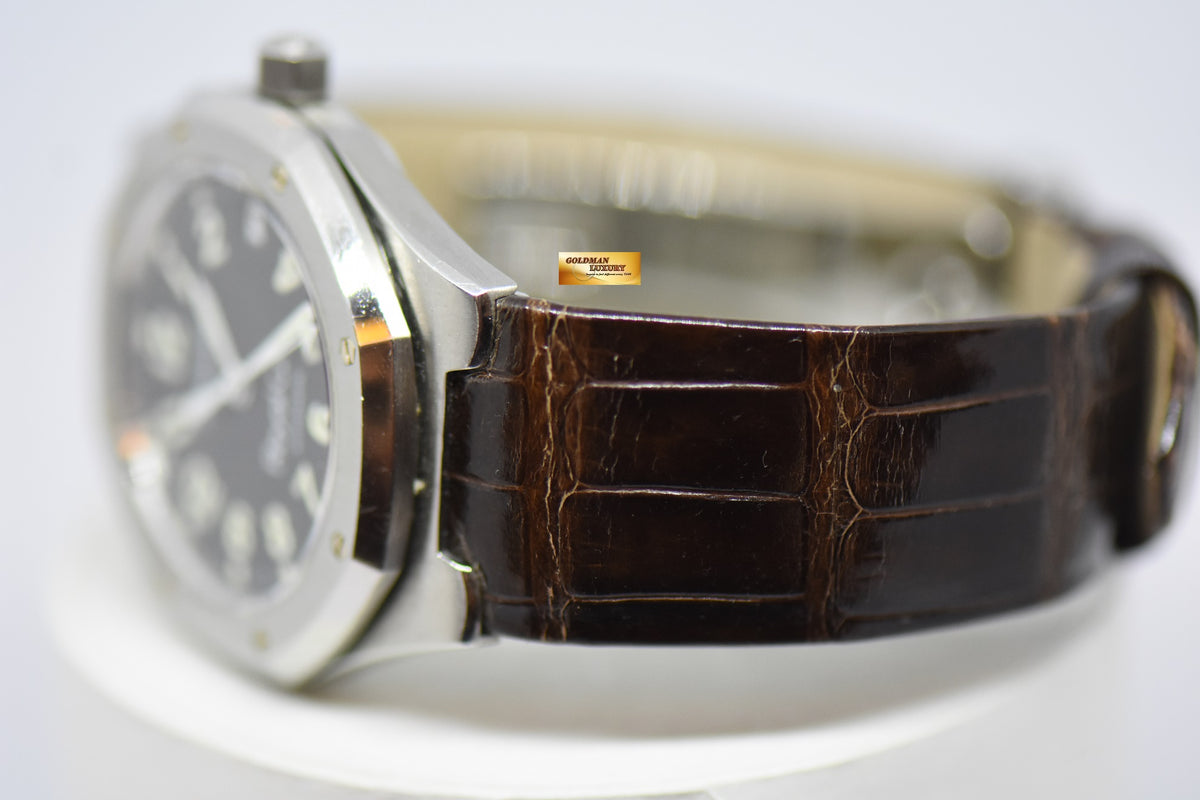 [SOLD] AUDEMARS PIGUET ROYAL OAK 36mm MILITARY DIAL IN LEATHER AUTOMATIC 14800ST (NEAR MINT)