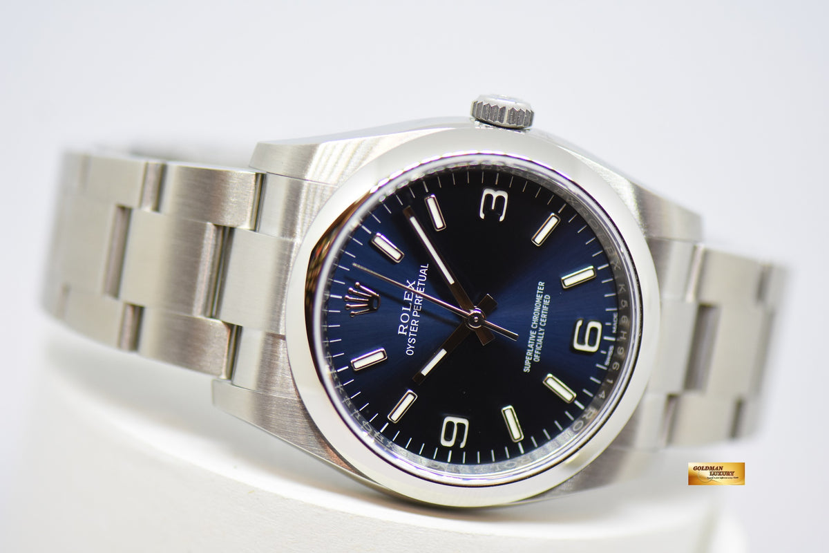 [SOLD] ROLEX OYSTER PERPETUAL 36mm STEEL IN BRACELET BLUE DIAL AUTOMATIC 116000 (NEW-UNWORN)