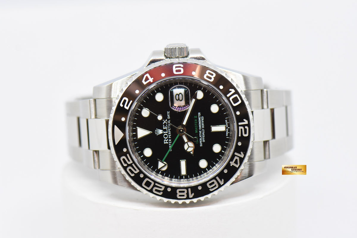 [SOLD] ROLEX OYSTER PERPETUAL GMT-MASTER II CERAMIC BLACK BEZEL 116710LN (MINT)