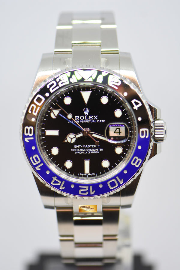 [SOLD] ROLEX OYSTER PERPETUAL GMT-MASTER II “BATMAN” CERAMIC BLACK / BLUE BEZEL 116710BLNR (MINT)