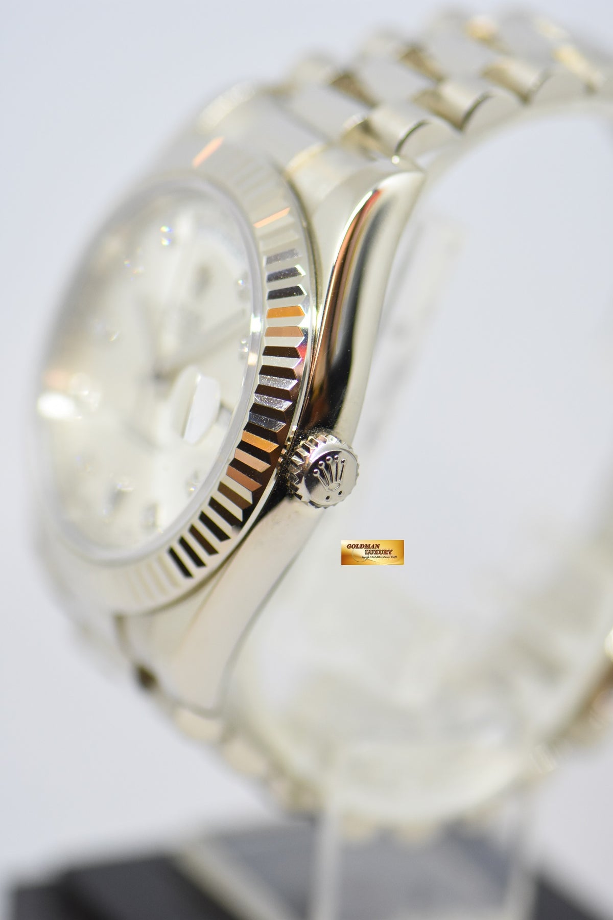 [SOLD] ROLEX OYSTER PERPETUAL DAY-DATE II 18K WHITE GOLD 41mm PRESIDENT BRACELET DIAMOND DIAL AUTOMATIC 218239 (LNIB)