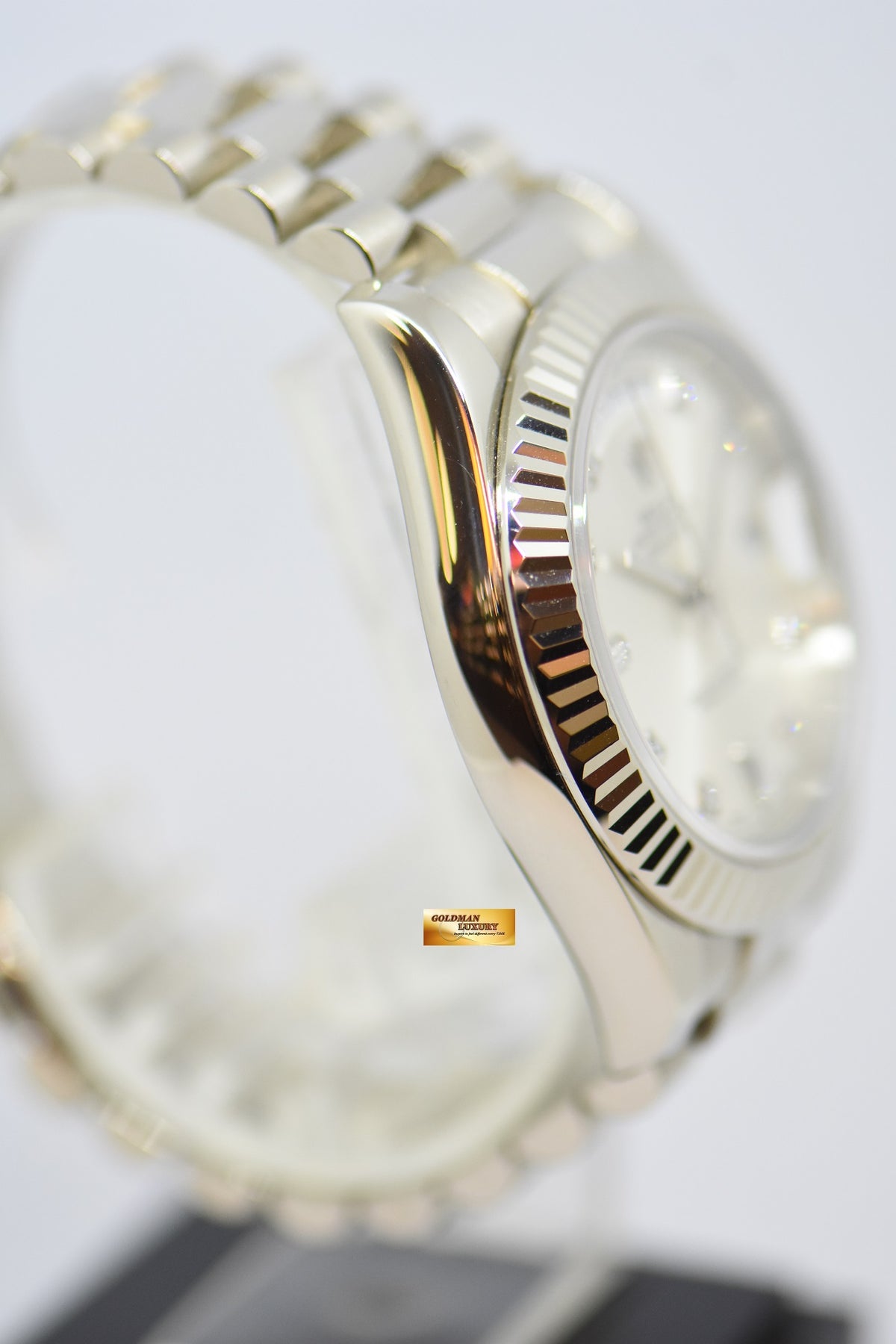 [SOLD] ROLEX OYSTER PERPETUAL DAY-DATE II 18K WHITE GOLD 41mm PRESIDENT BRACELET DIAMOND DIAL AUTOMATIC 218239 (LNIB)