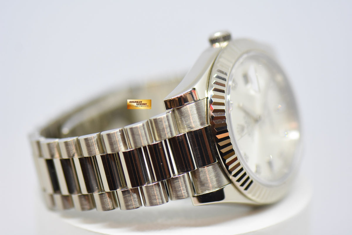 [SOLD] ROLEX OYSTER PERPETUAL DAY-DATE II 18K WHITE GOLD 41mm PRESIDENT BRACELET DIAMOND DIAL AUTOMATIC 218239 (LNIB)