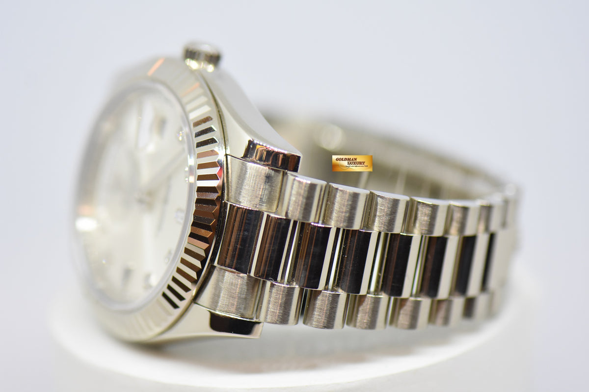 [SOLD] ROLEX OYSTER PERPETUAL DAY-DATE II 18K WHITE GOLD 41mm PRESIDENT BRACELET DIAMOND DIAL AUTOMATIC 218239 (LNIB)