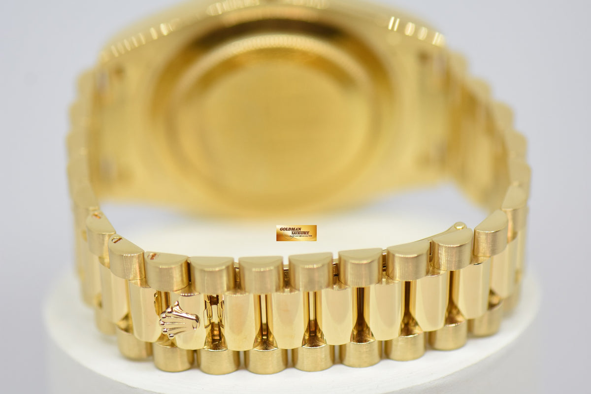 [SOLD] ROLEX OYSTER PERPETUAL DAY-DATE II 18K YELLOW GOLD 41mm PRESIDENT BRACELET BLACK DIAL AUTOMATIC 218238 (LNIB)