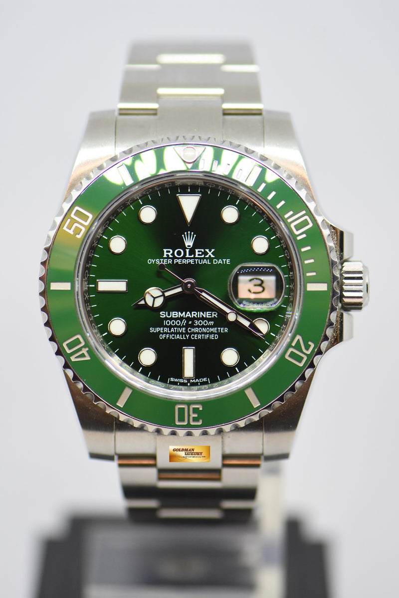 Rolex submariner oyster green shop