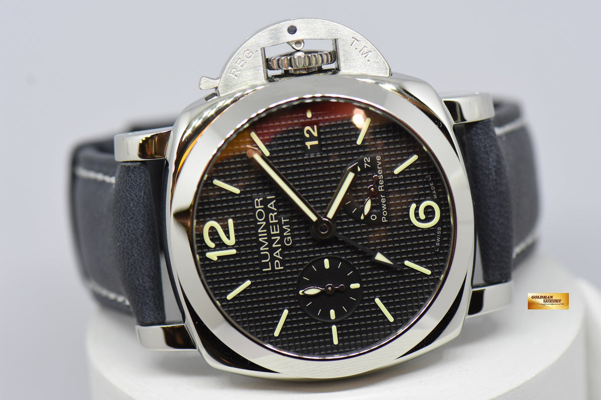 [SOLD] PANERAI LUMINOR 1950 42mm GMT POWER RESERVE P.9002 AUTOMATIC PAM 537 (MINT)