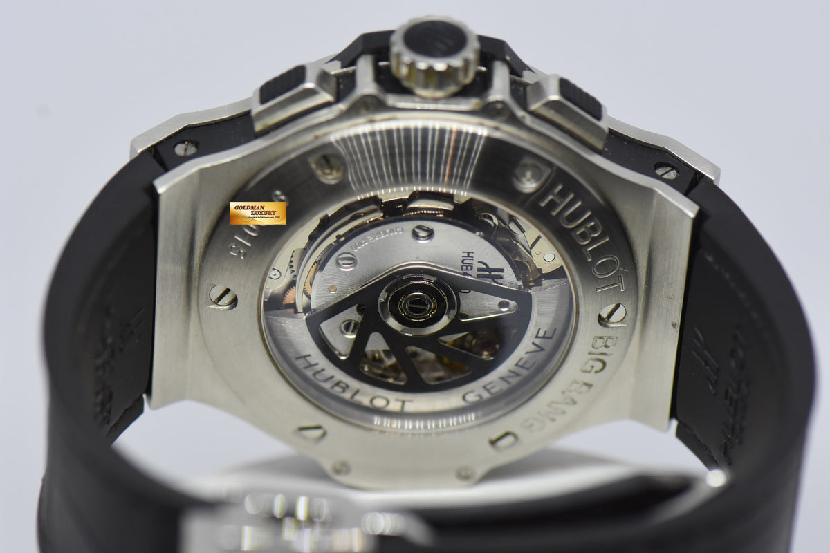[SOLD] HUBLOT BIG BANG CHRONOGRAPH 44mm STEEL BEZEL IN RUBBER STRAP 301.SX.1170.RX AUTOMATIC (NEAR MINT)