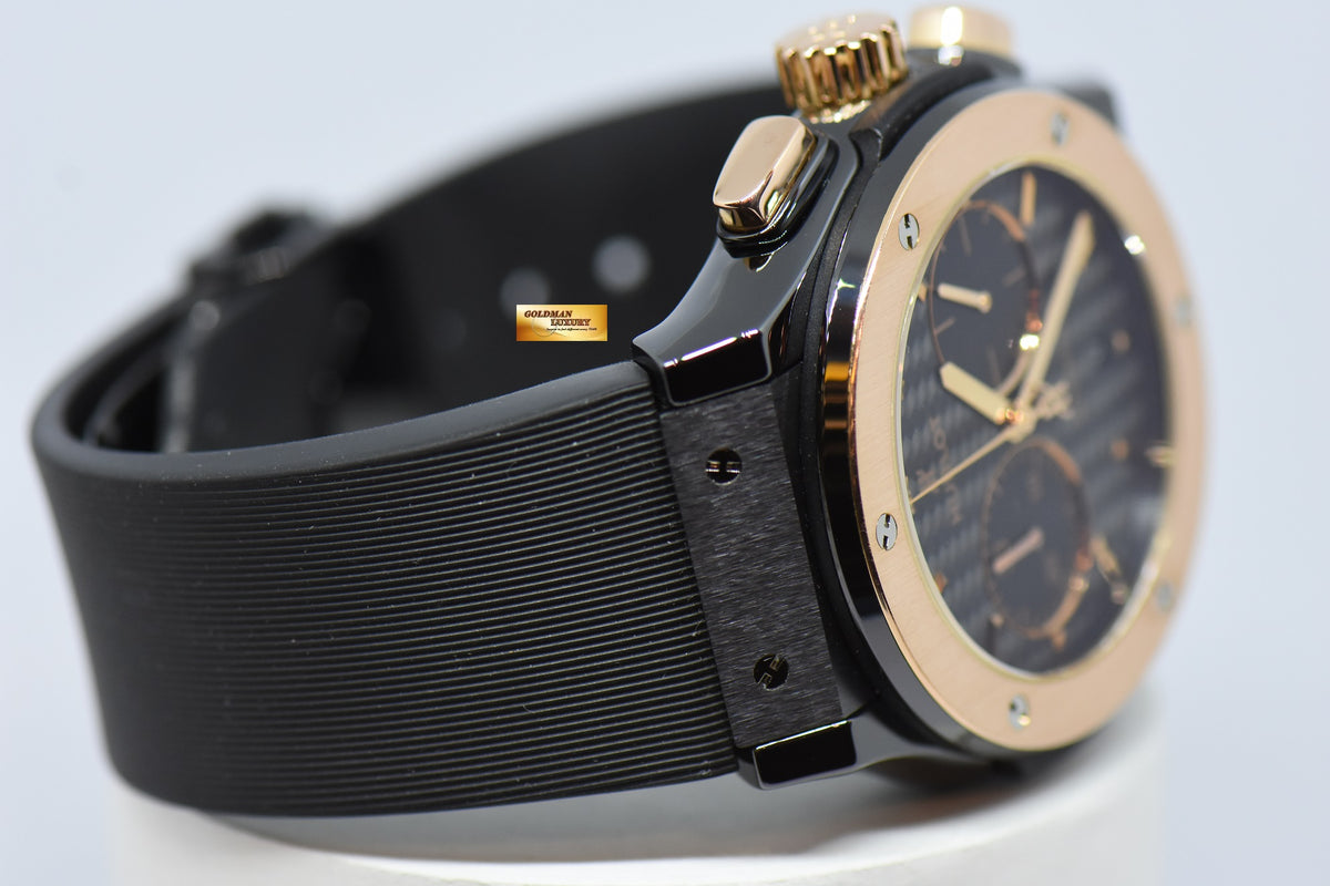 [SOLD] HUBLOT CLASSIC FUSION BLACK MAGIC CHRONOGRAPH 45mm CERAMIC IN RUBBER 521.CO.1781.RX AUTOMATIC (NEAR MINT)