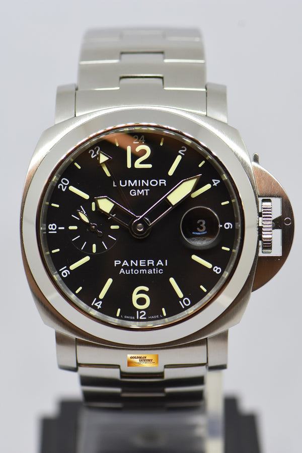 [SOLD] PANERAI LUMINOR GMT 44mm STEEL IN BRACELET AUTOMATIC PAM 297 (MINT)