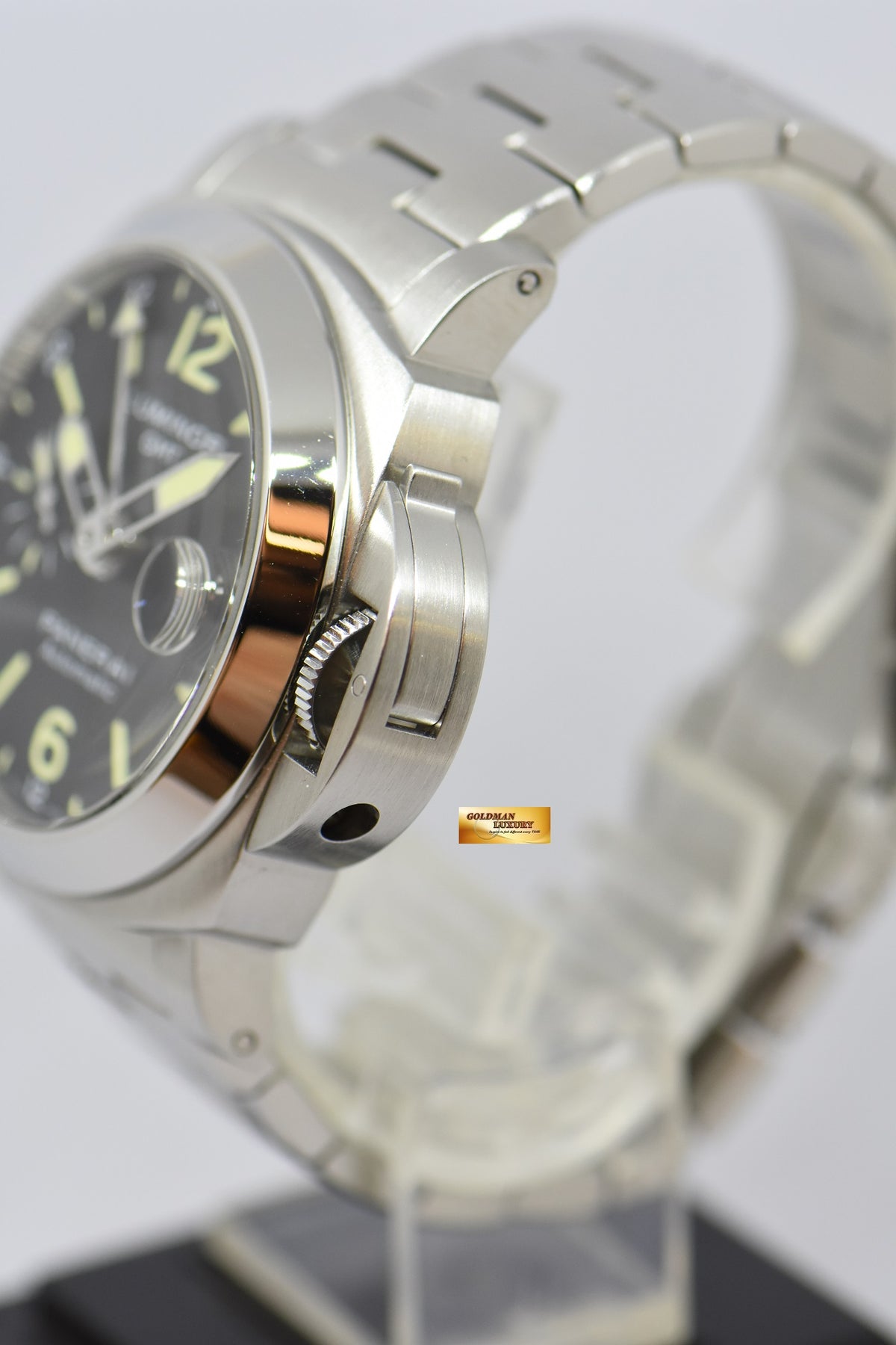 [SOLD] PANERAI LUMINOR GMT 44mm STEEL IN BRACELET AUTOMATIC PAM 297 (MINT)
