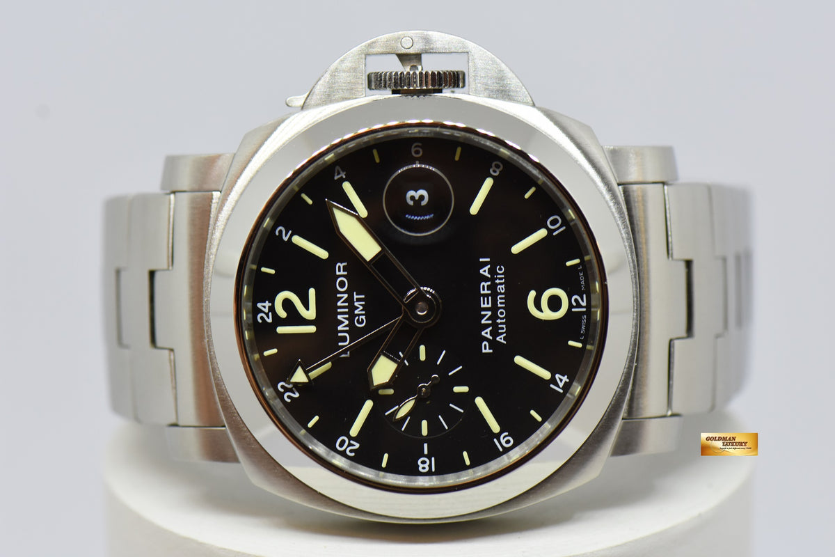[SOLD] PANERAI LUMINOR GMT 44mm STEEL IN BRACELET AUTOMATIC PAM 297 (MINT)