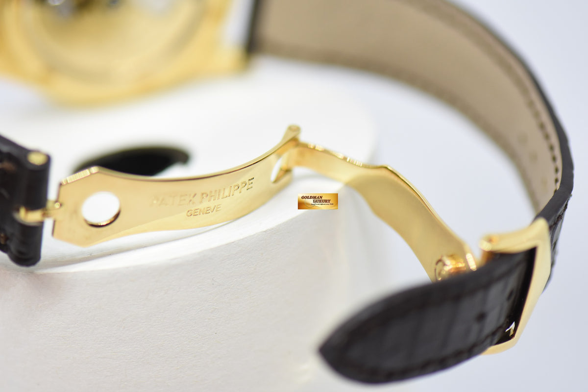 [SOLD] PATEK PHILIPPE COMPLICATIONS ANNUAL CALENDAR MOON-PHASE w/ POWER RESERVE 18K YELLOW GOLD AUTOMATIC 5146J (MINT)