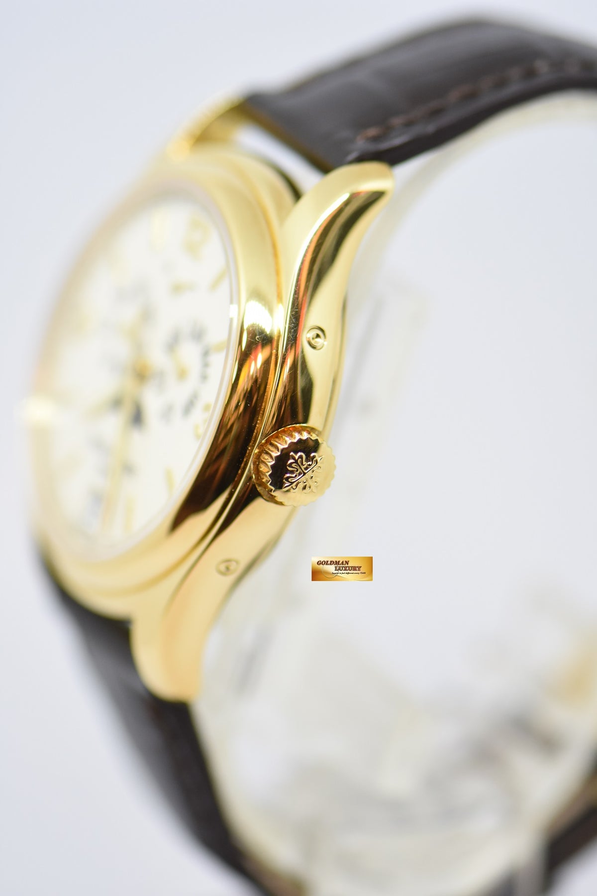 [SOLD] PATEK PHILIPPE COMPLICATIONS ANNUAL CALENDAR MOON-PHASE w/ POWER RESERVE 18K YELLOW GOLD AUTOMATIC 5146J (MINT)