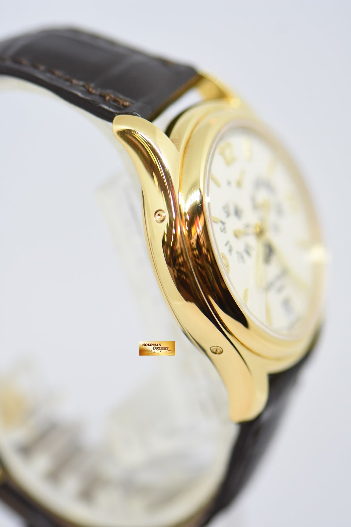 [SOLD] PATEK PHILIPPE COMPLICATIONS ANNUAL CALENDAR MOON-PHASE w/ POWER RESERVE 18K YELLOW GOLD AUTOMATIC 5146J (MINT)