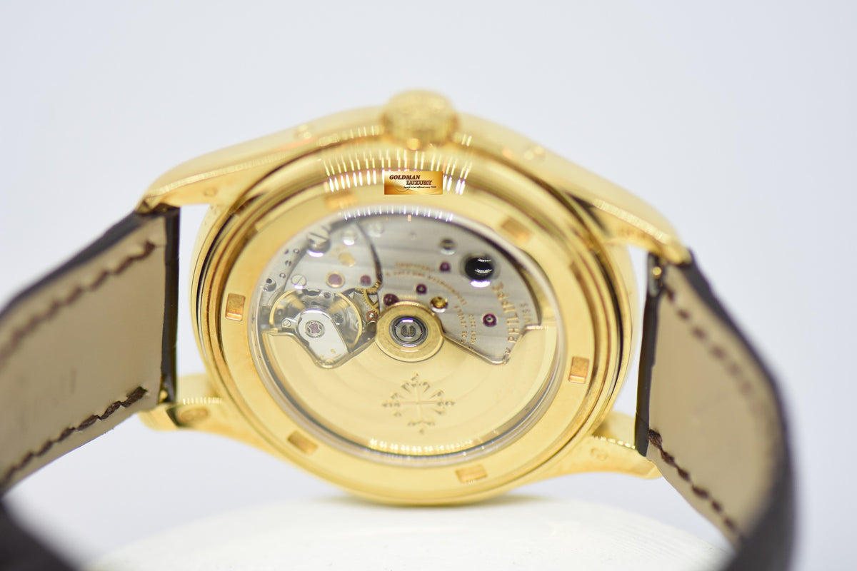 [SOLD] PATEK PHILIPPE COMPLICATIONS ANNUAL CALENDAR MOON-PHASE w/ POWER RESERVE 18K YELLOW GOLD AUTOMATIC 5146J (MINT)
