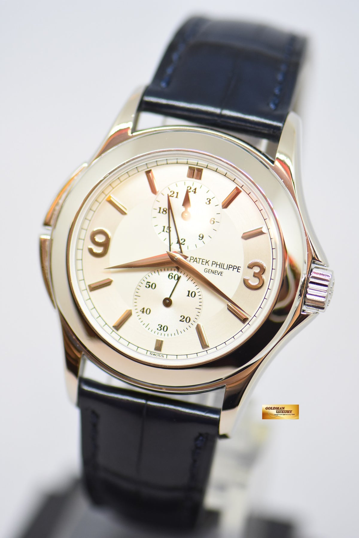 [SOLD] PATEK PHILIPPE TRAVEL TIME 37mm 18K WHITE GOLD MANUAL WINDING 5134G (MINT)