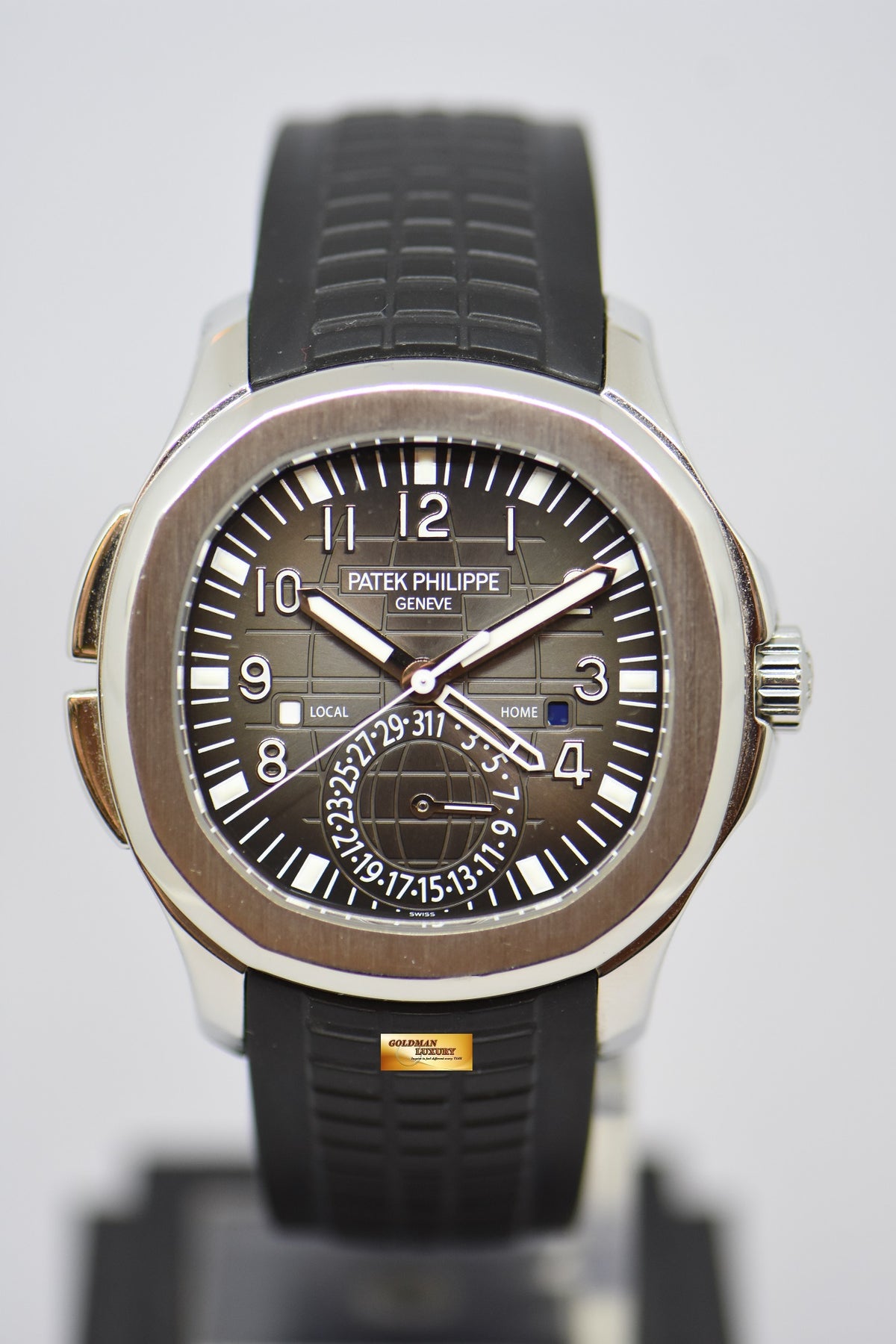[SOLD] PATEK PHILIPPE AQUANAUT TRAVEL TIME 40mm STEEL IN RUBBER 5164A AUTOMATIC (MINT)